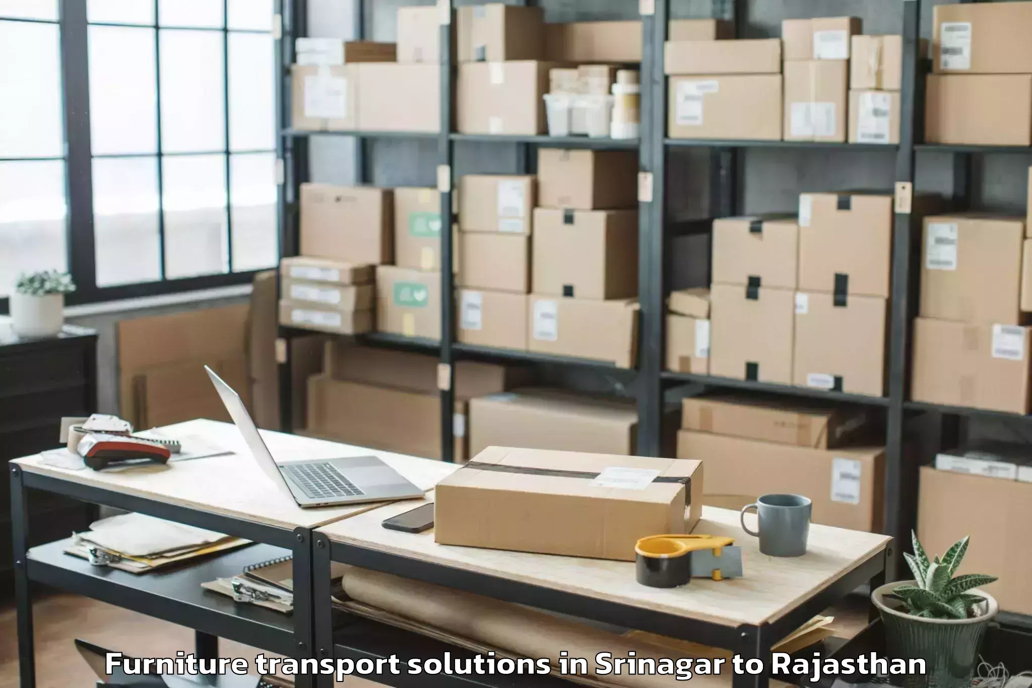 Srinagar to Kotputli Furniture Transport Solutions Booking